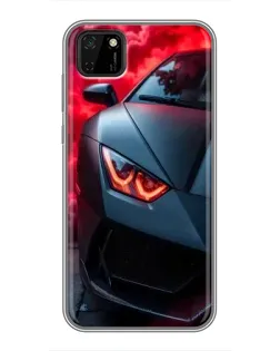 Чехол для Huawei Y5p с картинкой «Lamborghini красное сияние»