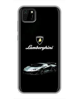 Чехол для Huawei Y5p с картинкой «Логотип Lamborghini классика»