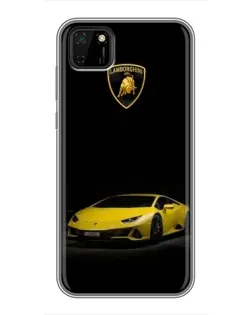 Чехол для Huawei Y5p с картинкой «Lamborghini желтый акцент»