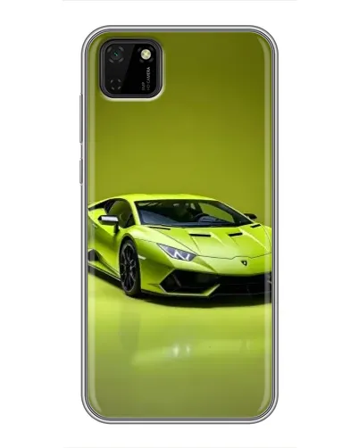 Чехол для Huawei Y5p с картинкой «Салатовый Lamborghini Huracan»