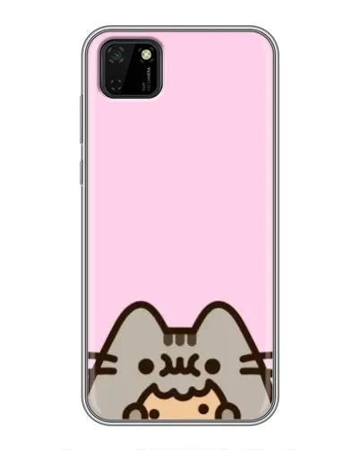 Чехол для Huawei Y5p с картинкой «Pusheen и печенье»