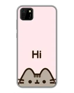 Чехол для Huawei Y5p с картинкой «Пушин говорит Hi» Чехол для Huawei Y5p с картинкой «Пушин говорит Hi»
