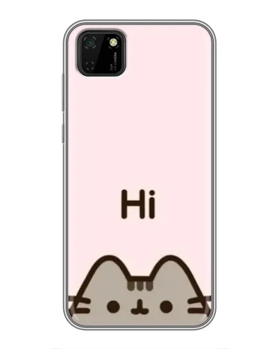 Чехол для Huawei Y5p с картинкой «Пушин говорит Hi»