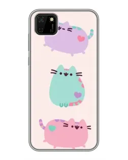 Чехол для Huawei Y5p с картинкой «Pusheen трио» Чехол для Huawei Y5p с картинкой «Pusheen трио»
