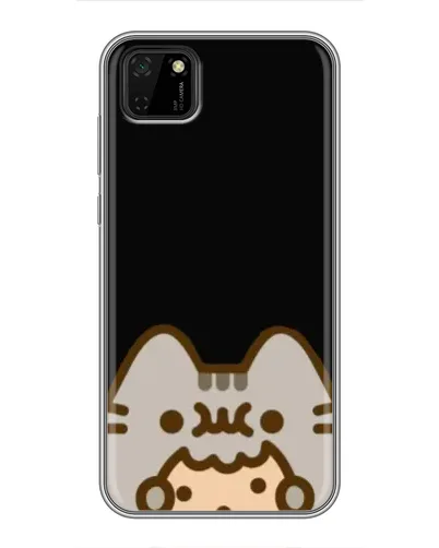 Чехол для Huawei Y5p с картинкой «Пушин на черном»