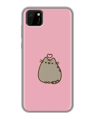 Чехол для Huawei Y5p с картинкой «Pusheen сердце»