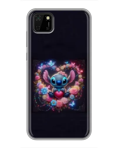 Чехол для Huawei Y5p с картинкой «Stitch в цветах»