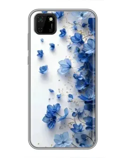 Чехол для Huawei Y5p с картинкой «Голубой цветочный каскад» Чехол для Huawei Y5p с картинкой «Голубой цветочный каскад»