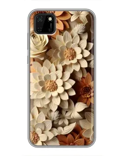 Чехол для Huawei Y5p с картинкой «Бежевый флористический декор» Чехол для Huawei Y5p с картинкой «Бежевый флористический декор»