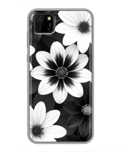Чехол для Huawei Y5p с картинкой «Монохромные астры» Чехол для Huawei Y5p с картинкой «Монохромные астры»