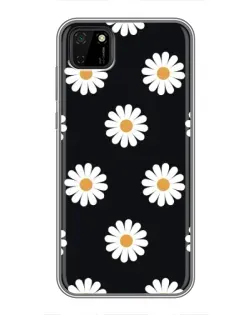 Чехол для Huawei Y5p с картинкой «Ромашки на черном» Чехол для Huawei Y5p с картинкой «Ромашки на черном»