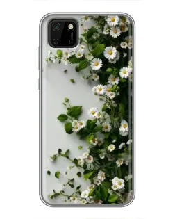 Чехол для Huawei Y5p с картинкой «Ветка мелких белых цветов» Чехол для Huawei Y5p с картинкой «Ветка мелких белых цветов»
