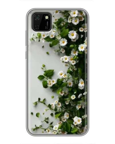 Чехол для Huawei Y5p с картинкой «Ветка мелких белых цветов» Чехол для Huawei Y5p с картинкой «Ветка мелких белых цветов»