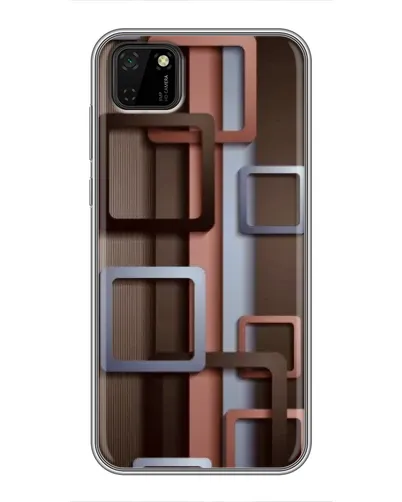 Чохол для Huawei Y5p з картинкою «Коричневі об'ємні квадрати» Чохол для Huawei Y5p з картинкою «Коричневі об'ємні квадрати»