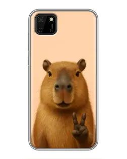 Чехол для Huawei Y5p с картинкой «Капибара виктория»