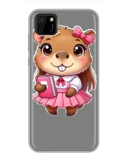 Чехол для Huawei Y5p с картинкой «Девочка капибара»