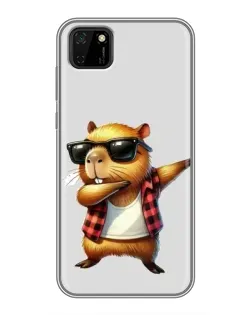 Чехол для Huawei Y5p с картинкой «Капибара рэпер даб»