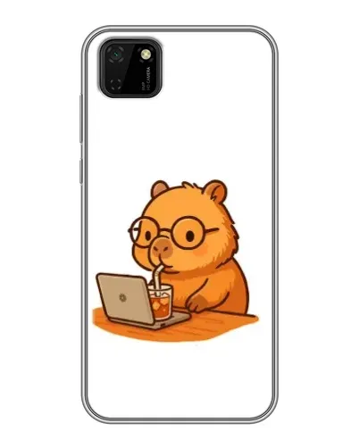 Чехол для Huawei Y5p с картинкой «Капибара с ноутбуком» Чехол для Huawei Y5p с картинкой «Капибара с ноутбуком»