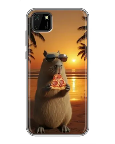 Чехол для Huawei Y5p с картинкой «Капибара с пиццей» Чехол для Huawei Y5p с картинкой «Капибара с пиццей»