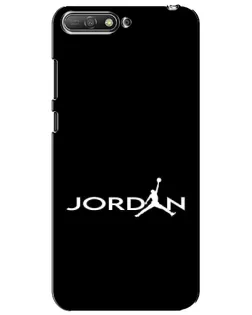 Чехол для Huawei Y6 2018 с картинкой «Jordan White Logo»