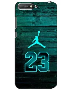 Чехол для Huawei Y6 2018 с картинкой «Jordan Cyan 23»