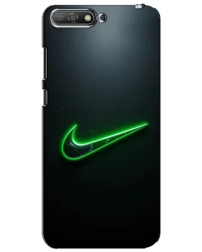 Чехол для Huawei Y6 2018 с картинкой «Неоновый контур Nike»