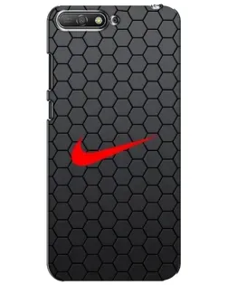 Чехол для Huawei Y6 2018 с картинкой «Nike — карбоновая сетка»