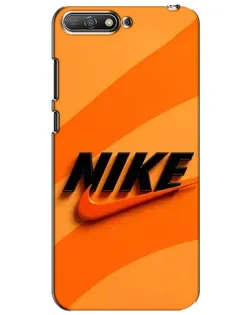Чехол для Huawei Y6 2018 с картинкой «Оранжевый драйв Nike»