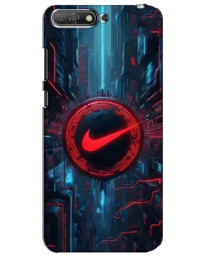 Чехол для Huawei Y6 2018 с картинкой «Техногенный стиль Nike»
