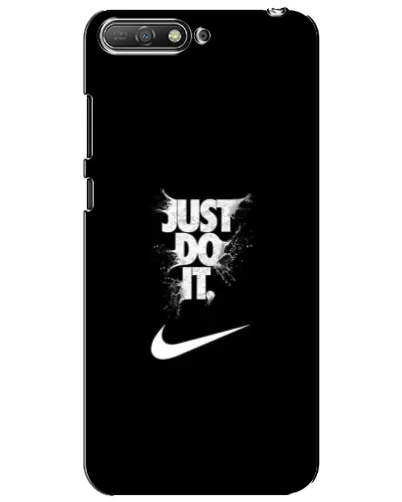 Чехол для Huawei Y6 2018 с картинкой «Текстовый принт Nike»