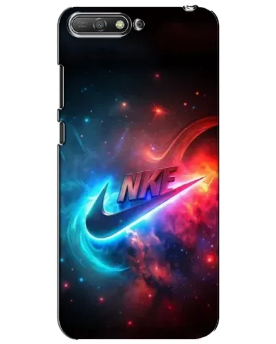 Чехол для Huawei Y6 2018 с картинкой «Огненный логотип Nike»