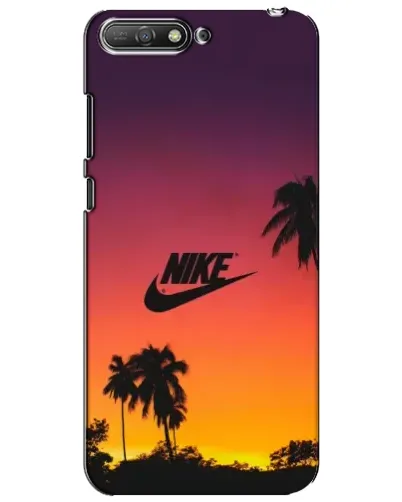 Чехол для Huawei Y6 2018 с картинкой «Nike на закате солнца»
