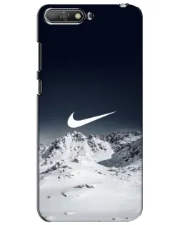 Чехол для Huawei Y6 2018 с картинкой «Nike — зимние горы»