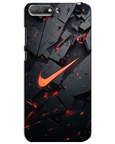Чехол для Huawei Y6 2018 с картинкой «Nike — эффект разломов»