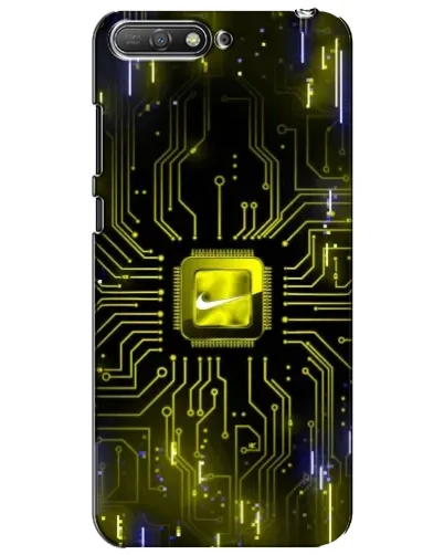 Чехол для Huawei Y6 2018 с картинкой «Nike — золотая искра»