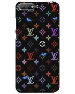Чехол для Huawei Y6 2018 с картинкой «Цветная монограмма LV»