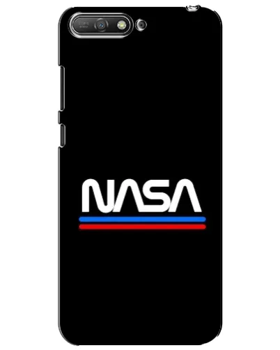 Чехол для Huawei Y6 2018 с картинкой «NASA — классика Red Blue» Чехол для Huawei Y6 2018 с картинкой «NASA — классика Red Blue»