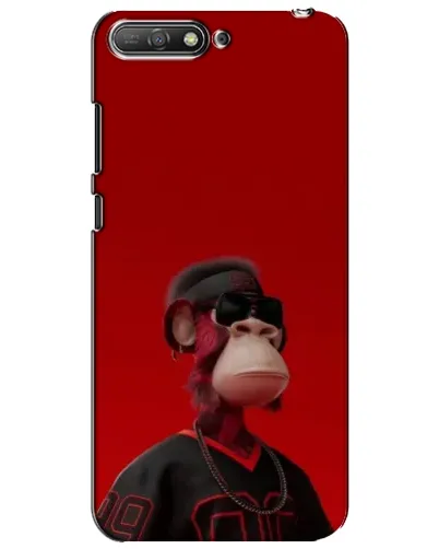 Чехол для Huawei Y6 2018 с картинкой «Bored Ape в красном»