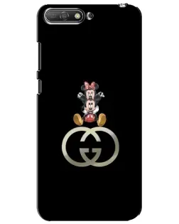 Чехол для Huawei Y6 2018 с картинкой «Минни Маус на лого»