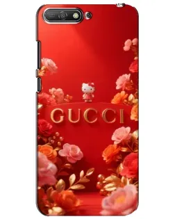 Чехол для Huawei Y6 2018 с картинкой «Gucci — золотой сад»