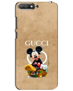 Чехол для Huawei Y6 2018 с картинкой «Микки Маус Gucci — крафт»