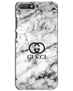 Чехол для Huawei Y6 2018 с картинкой «Gucci — мраморный шик»
