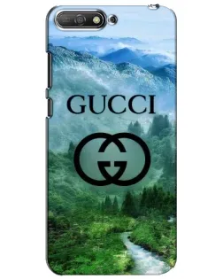 Чехол для Huawei Y6 2018 с картинкой «Gucci — горный пейзаж»