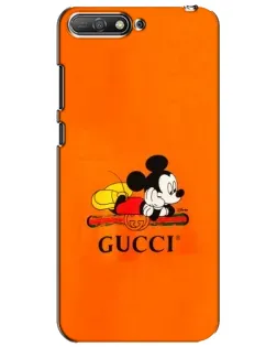 Чохол для Huawei Y6 2018 з картинкою «Міккі Маус Gucci — помаранч»