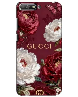 Чохол для Huawei Y6 2018 з картинкою «Gucci — бордові троянди»