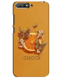 Чохол для Huawei Y6 2018 з картинкою «Gucci — золоті метелики»
