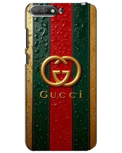 Чохол для Huawei Y6 2018 з картинкою «Gucci — фірмова смуга та золото»