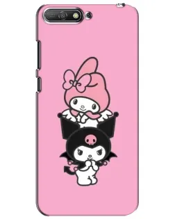 Чехол для Huawei Y6 2018 с картинкой «My Melody и Kuromi» Чехол для Huawei Y6 2018 с картинкой «My Melody и Kuromi»