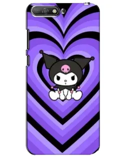 Чехол для Huawei Y6 2018 с картинкой «Kuromi и фиолетовые сердца» Чехол для Huawei Y6 2018 с картинкой «Kuromi и фиолетовые сердца»