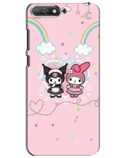 Чехол для Huawei Y6 2018 с картинкой «My Melody и Kuromi» Чехол для Huawei Y6 2018 с картинкой «My Melody и Kuromi»